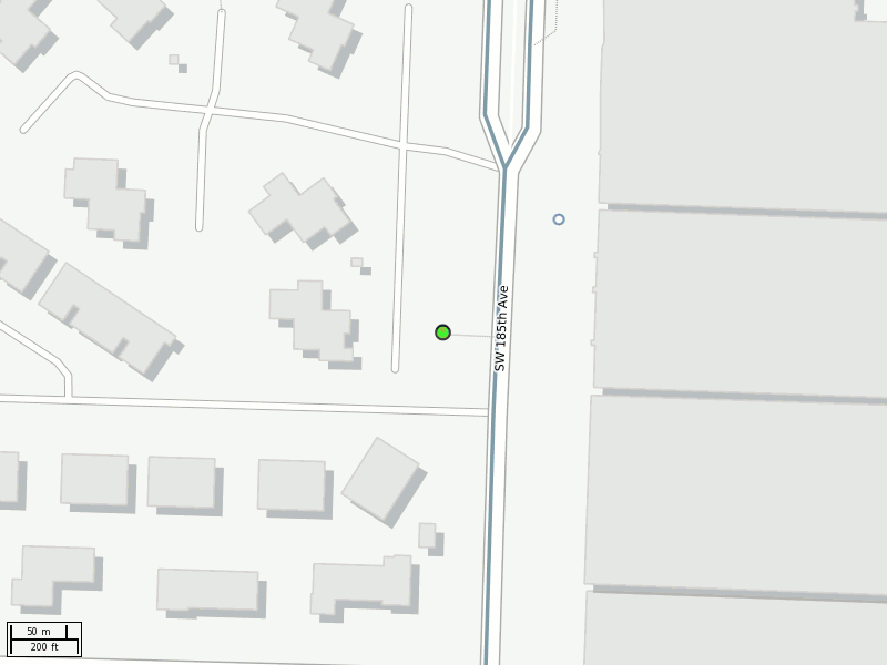 Stop location on a map