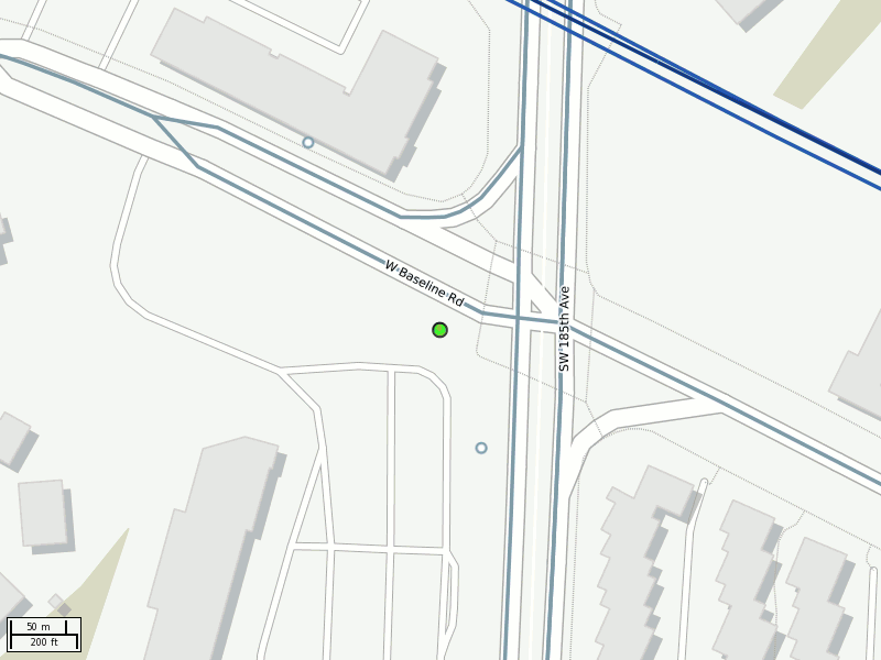 Stop location on a map