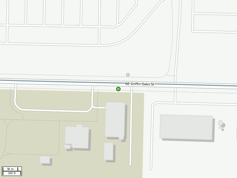 Stop location on a map