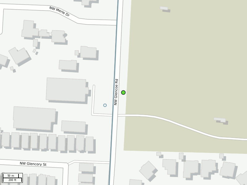 Stop location on a map