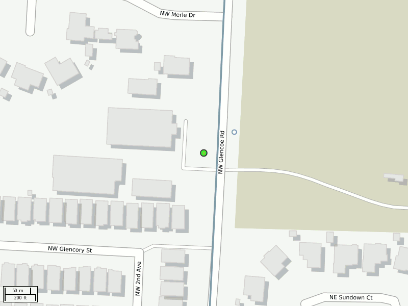 Stop location on a map