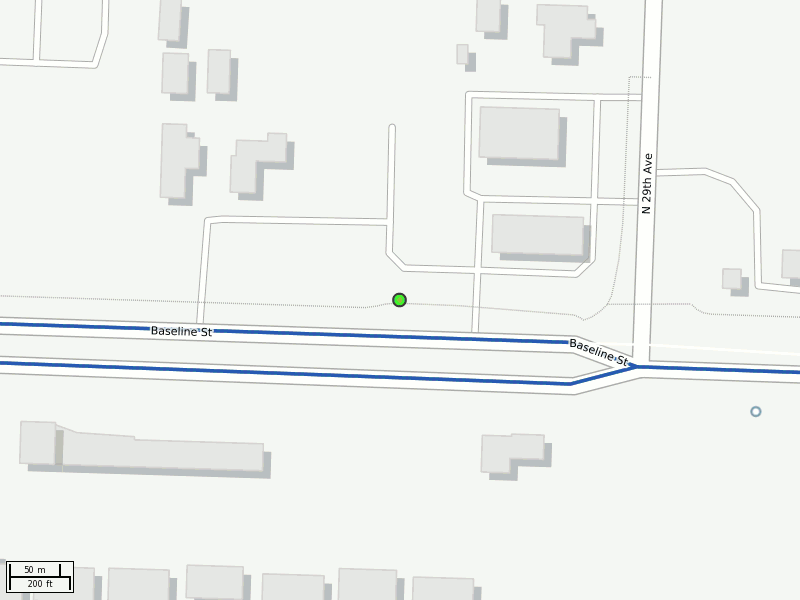 Stop location on a map