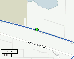 Stop location on a map