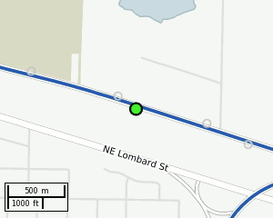 Stop location on a map