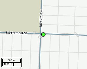 Stop location on a map