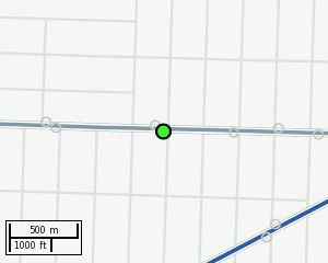 Stop location on a map