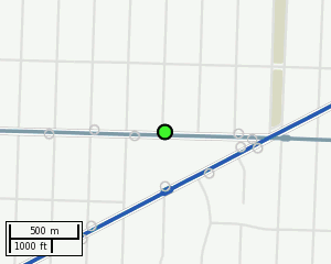 Stop location on a map