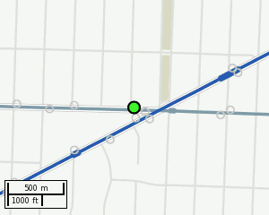 Stop location on a map