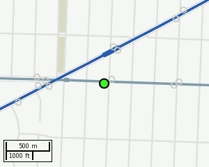 Stop location on a map