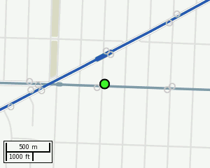 Stop location on a map