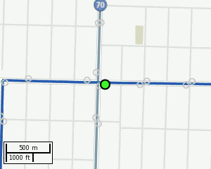 Stop location on a map