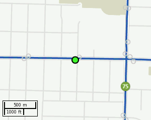 Stop location on a map