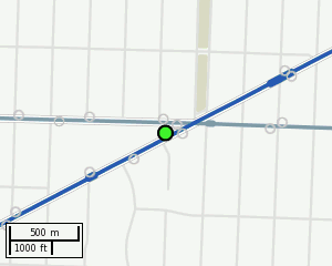 Stop location on a map