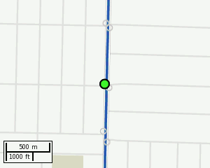 Stop location on a map