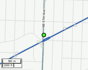 Stop location on a map