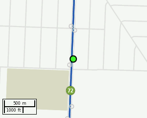 Stop location on a map