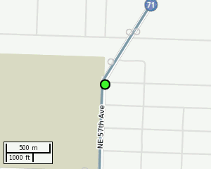 Stop location on a map