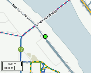 Stop location on a map